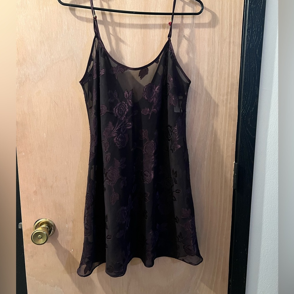 Purple Lace Slip Dress